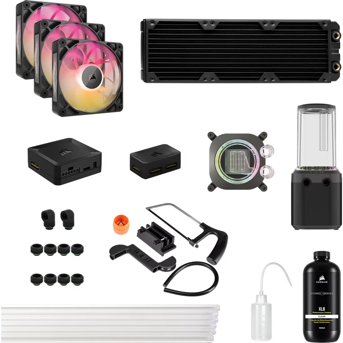Corsair Hydro X Series iCUE LINK XH505i RGB Custom Cooling Kit – Stealth Grey