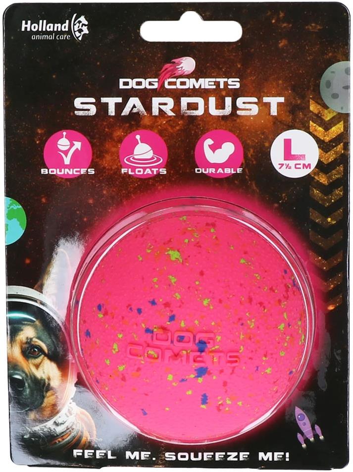 Dog Comets Stardust plávajúca lopta ružová L/7,5 cm
