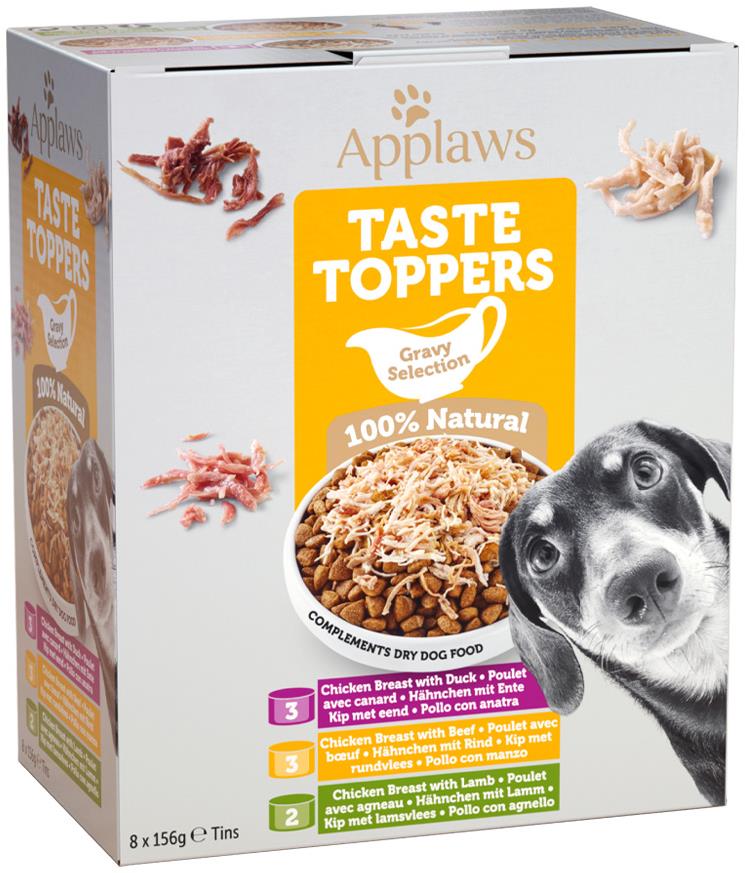 Applaws Dog Taste Toppers Gravy, multipack, 8× 156 g