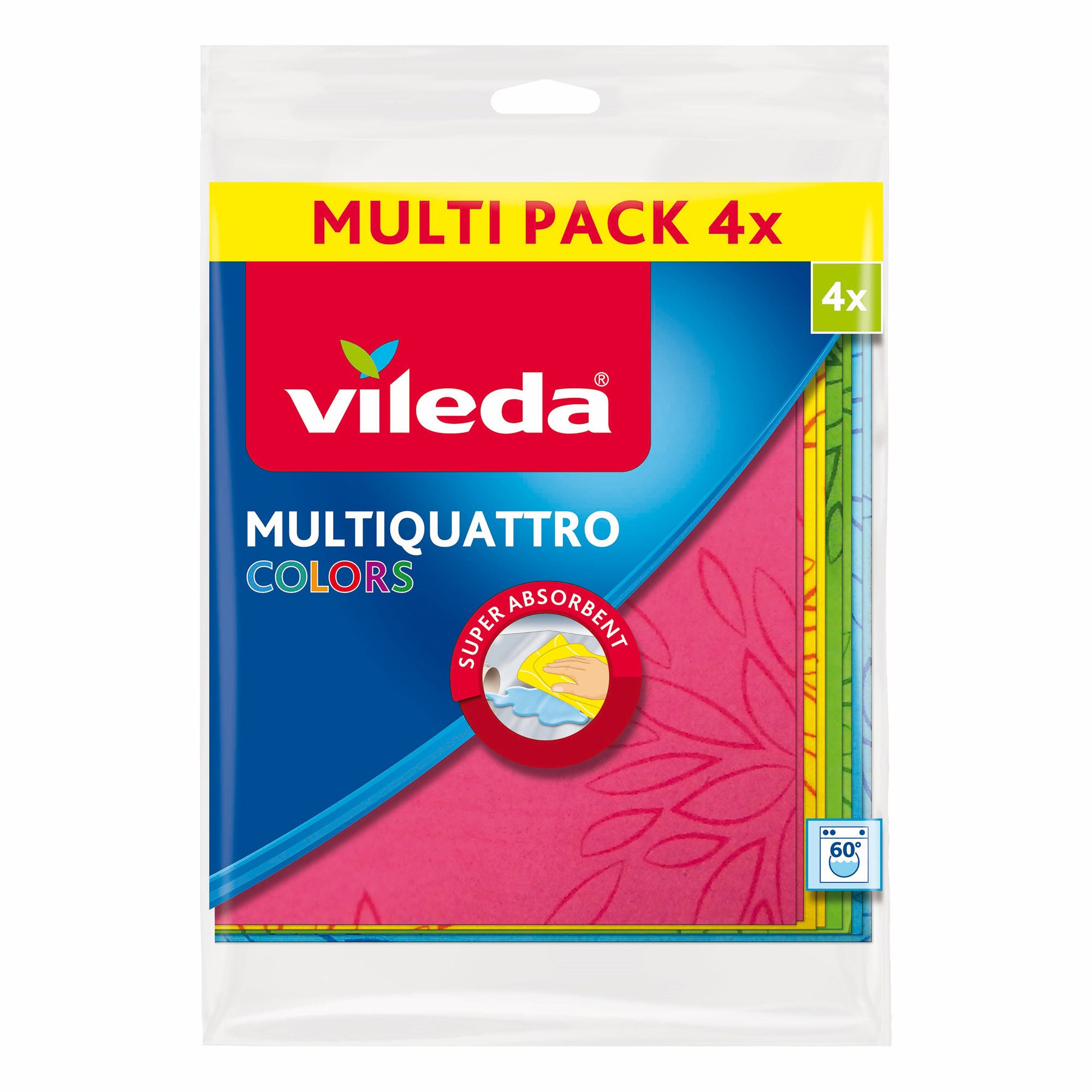 VILEDA Multiquattro Colors, handrička, 4 ks