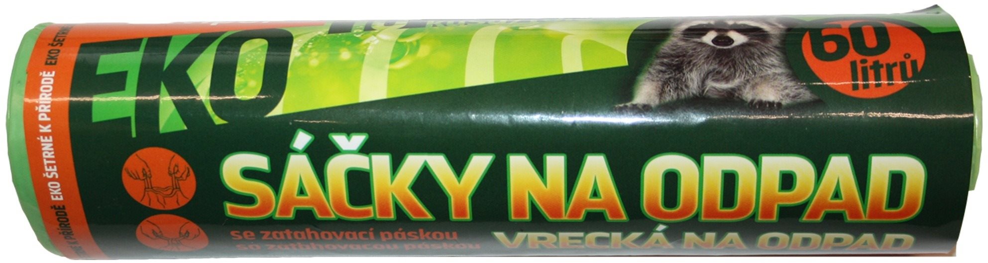 VIPOR LDPE Eko s páskou 60 l, 10 ks, zelené