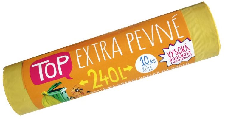 VIPOR LDPE Top Extra pevné 240 l, 10 ks, žlté