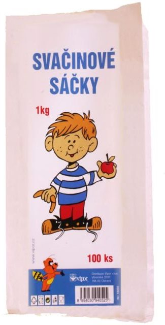 VIPOR Desiatové vrecká papierové 1 kg, 100 ks