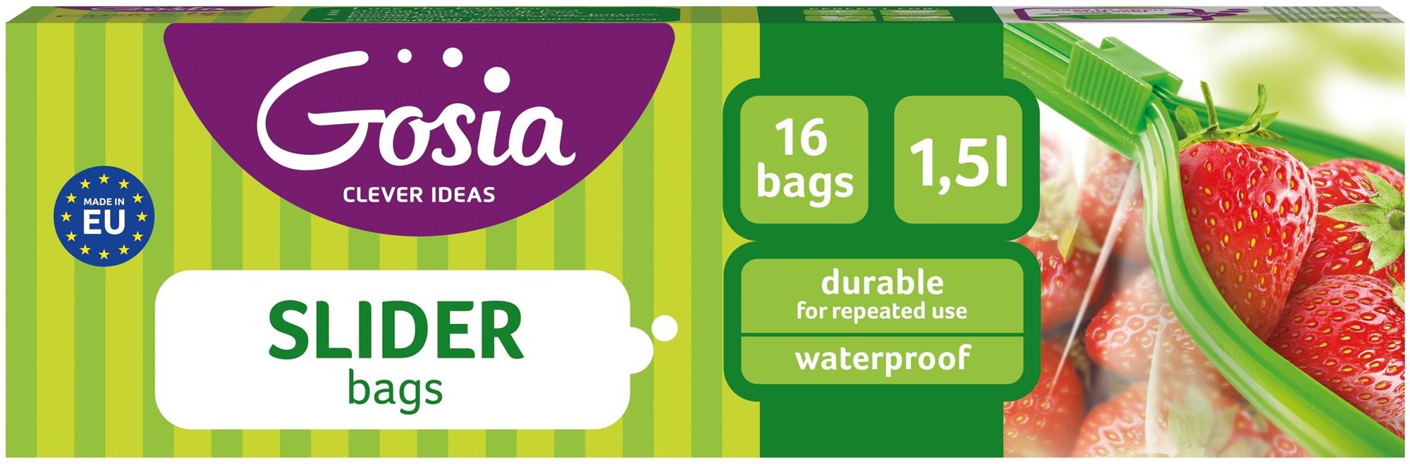 Vipor vrecká 18x21cm so zipsom multifunkčné 1,5 l, 16 ks