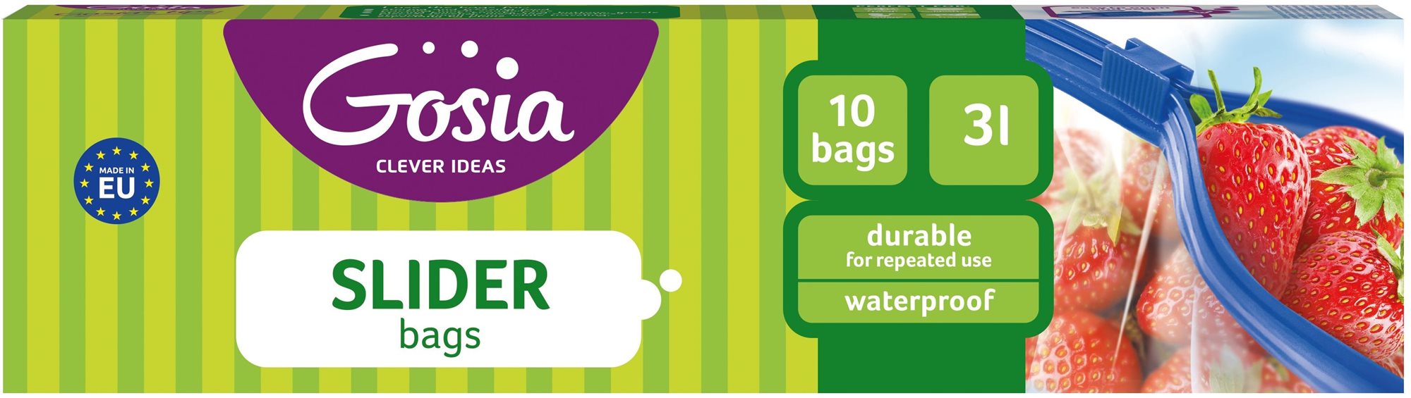 GÖSIA, vrecká so zipsom multifunkčné, 25 × 30 cm, 3 l, 10 ks