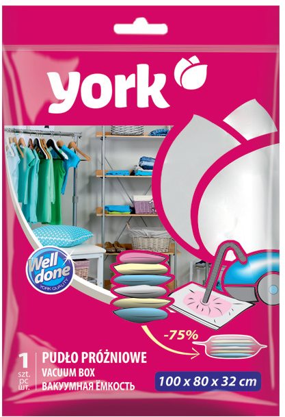 YORK Box úložný vákuovací 100 × 80 × 32 cm