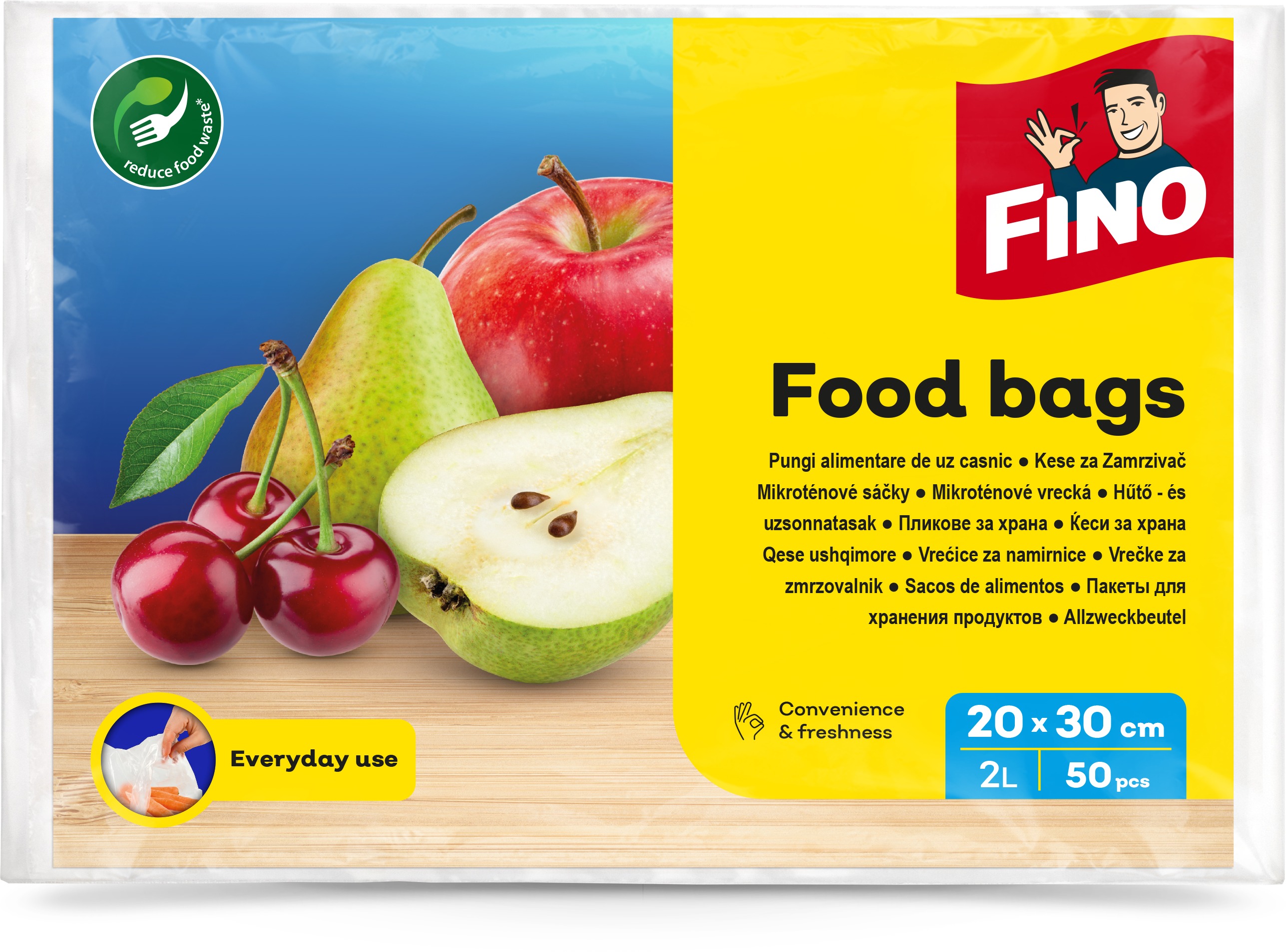 FINO Mikroténové vrecká 20 × 30 cm (50 ks), 7 mikrónov