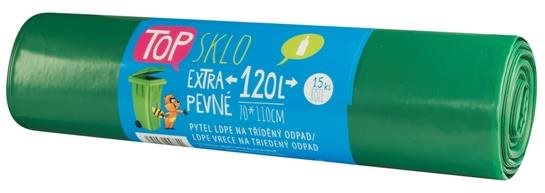 VIPOR LDPE TOP na sklo 120 l, 15 ks, zelené