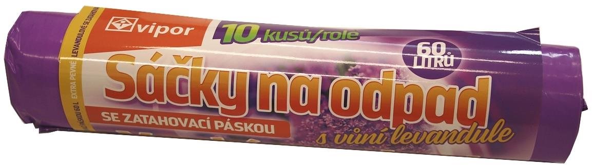 VIPOR LDPE zaťahovacie s vôňou levandule 60 l, 10 ks