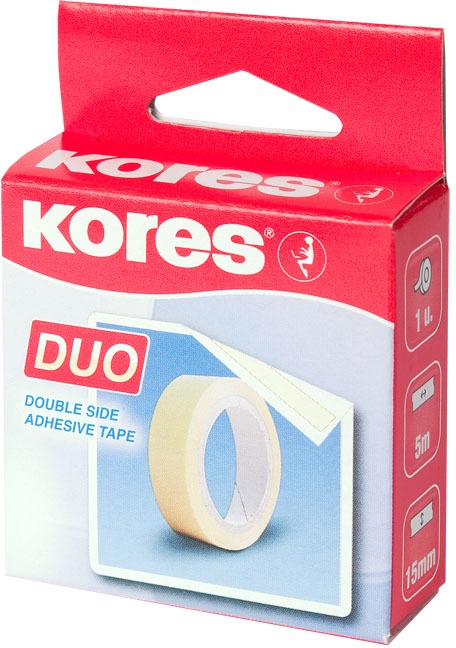 KORES Obojstranne lepiaca páska DUO 5 m × 15 mm
