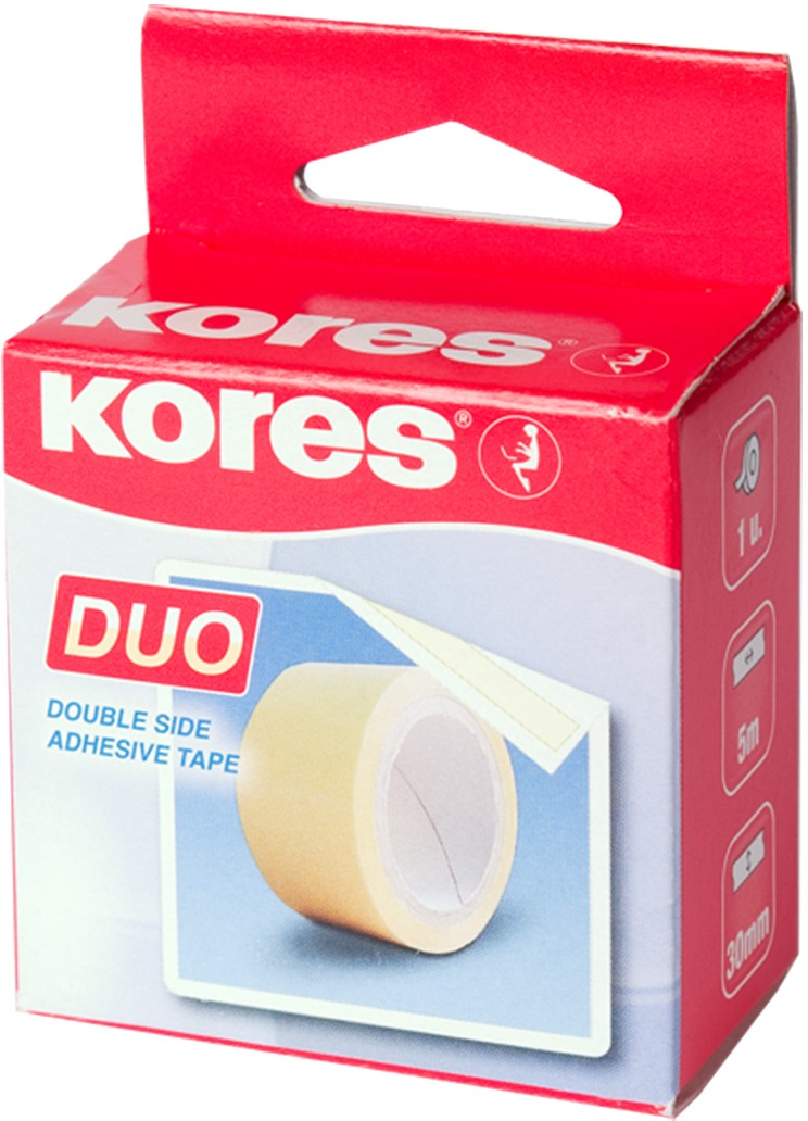 KORES Obojstranne lepiaca páska DUO 5 m × 30 mm