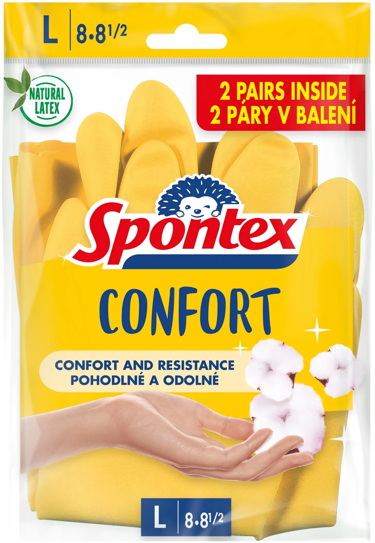 SPONTEX Comfort veľkosť L, 2 páry