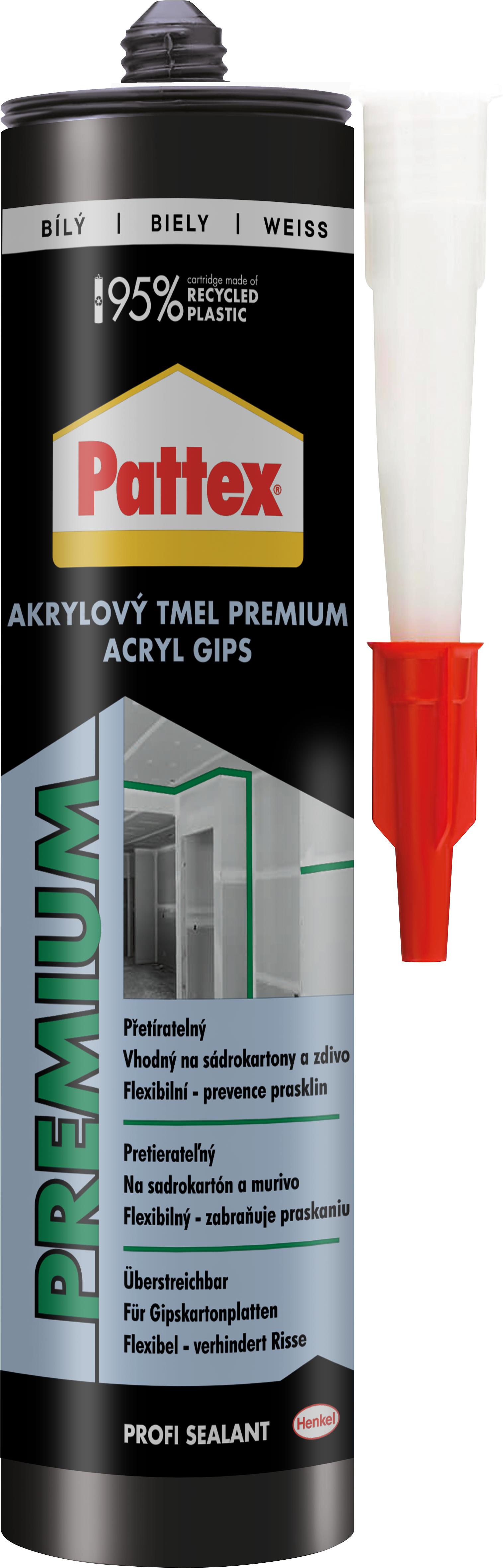 PATTEX Akrylový tmel Premium biely, 280 ml