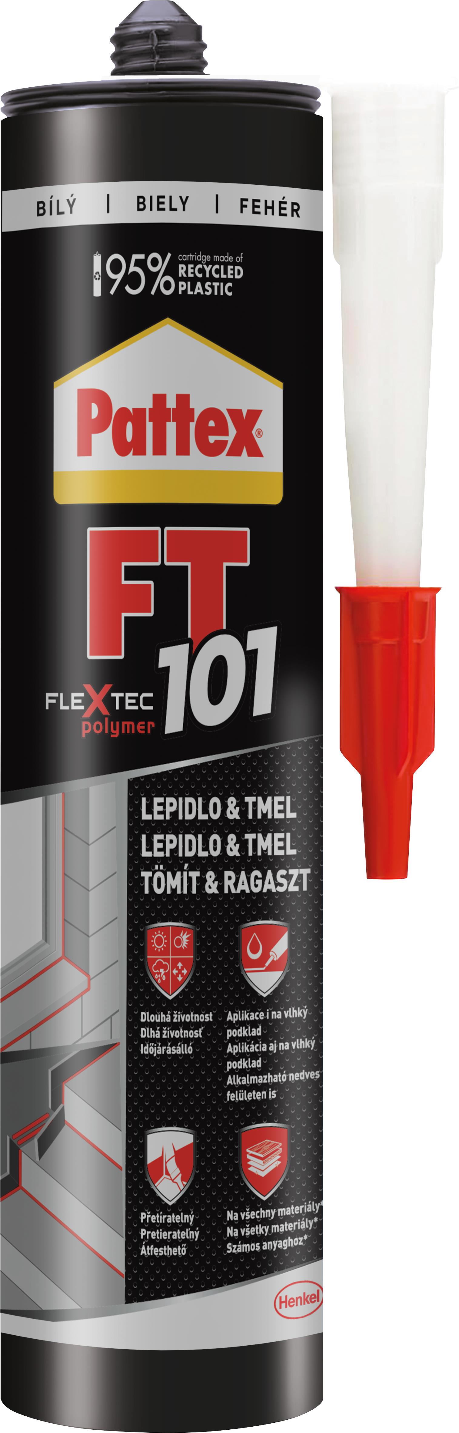 PATTEX FT101, lepidlo a tmel biely, 280 ml
