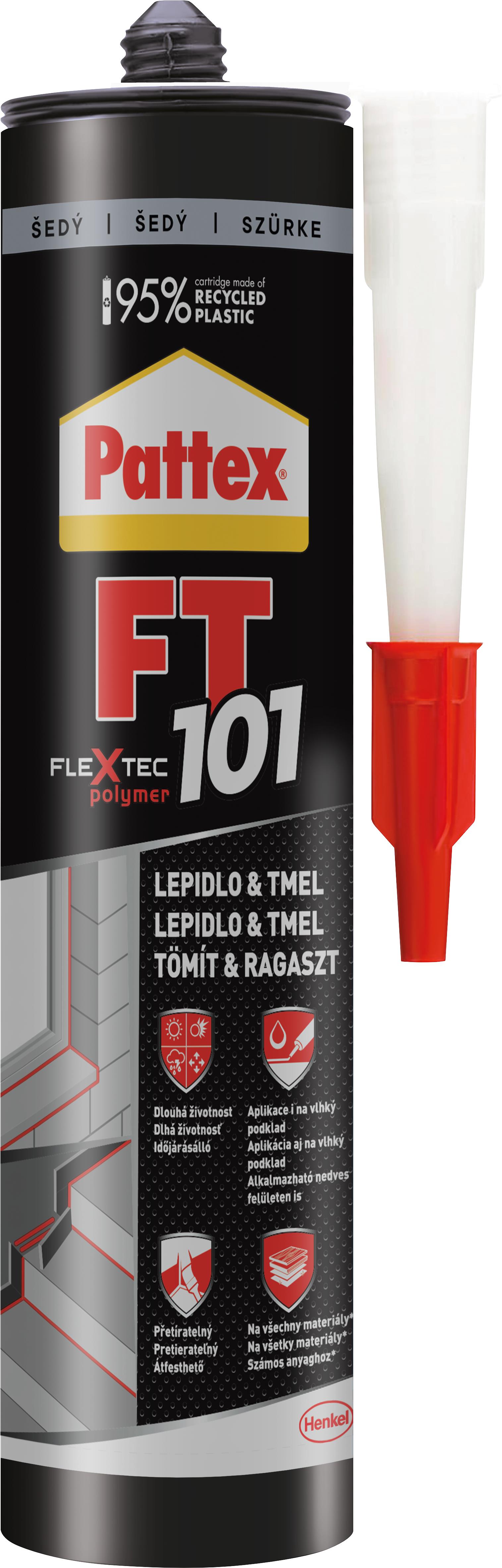 PATTEX FT101, lepidlo a tmel sivý, 280 ml