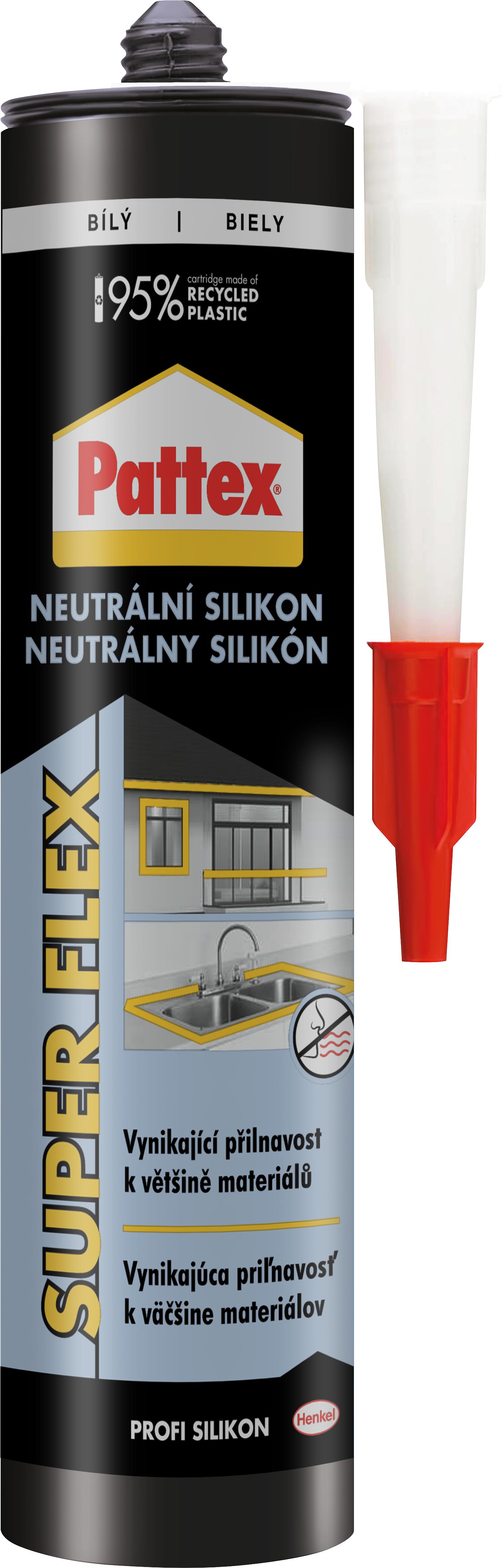 PATTEX Neutrálny silikón biely 280 ml
