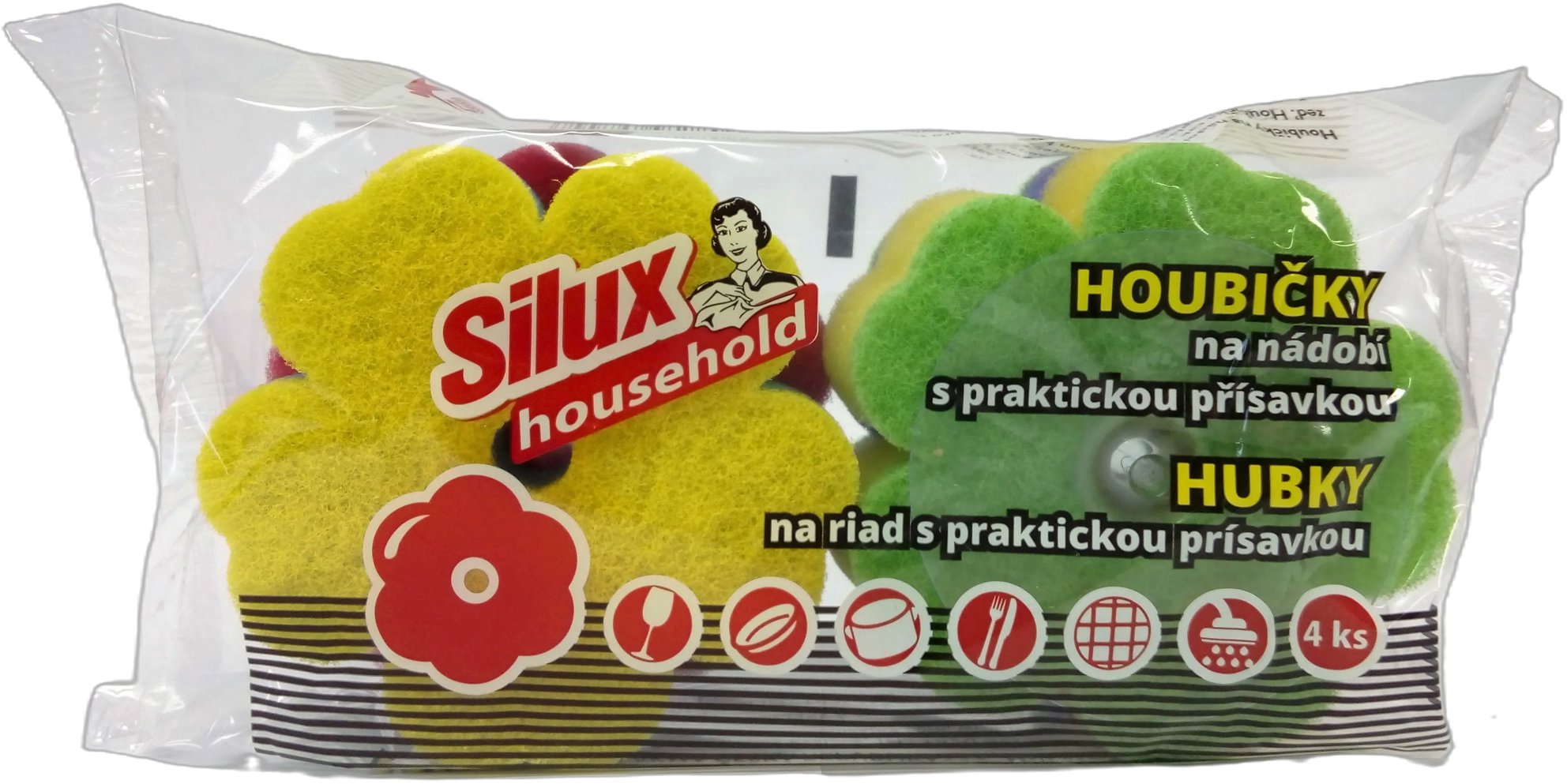 SILUX Household hubky v tvare kvetu 4 ks