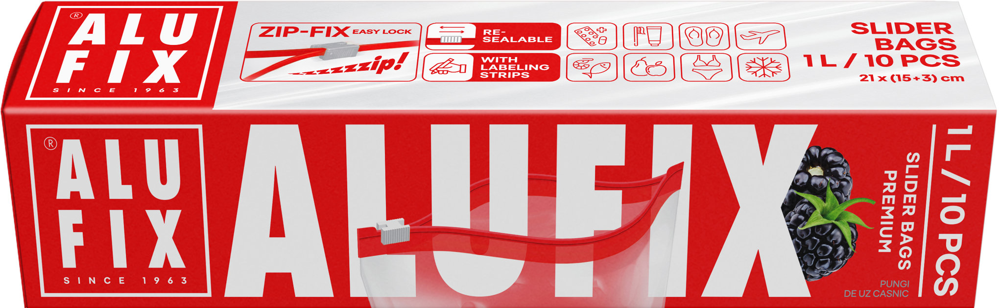 ALUFIX Vrecká na potraviny 1 l, 10 ks