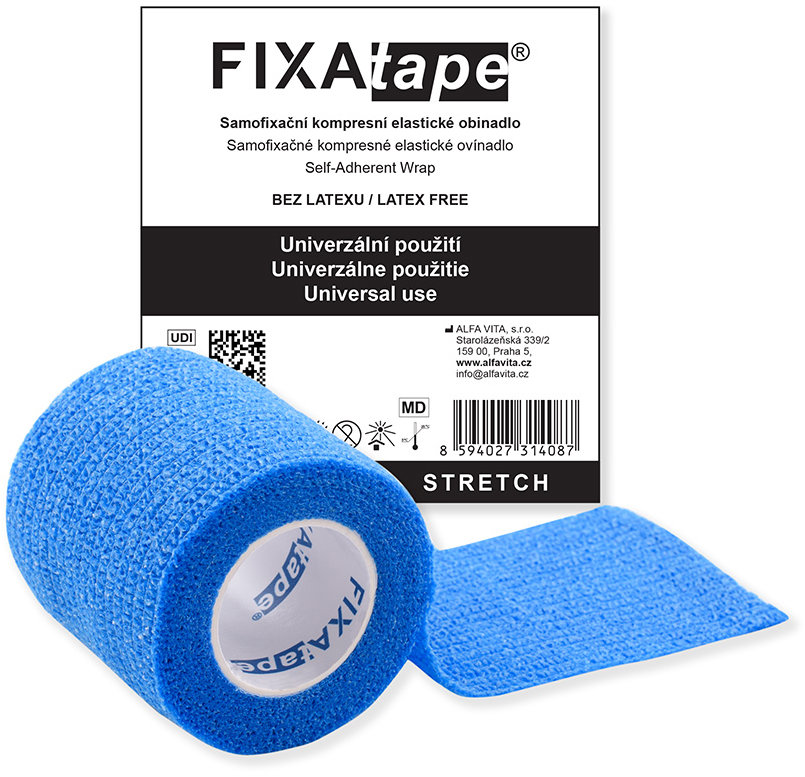 FIXAtape Stretch 5 × 450 cm modré