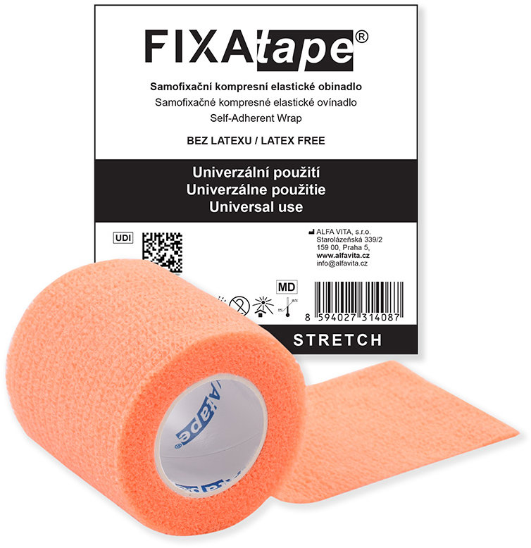FIXAtape Stretch 5 × 450 cm oranžové