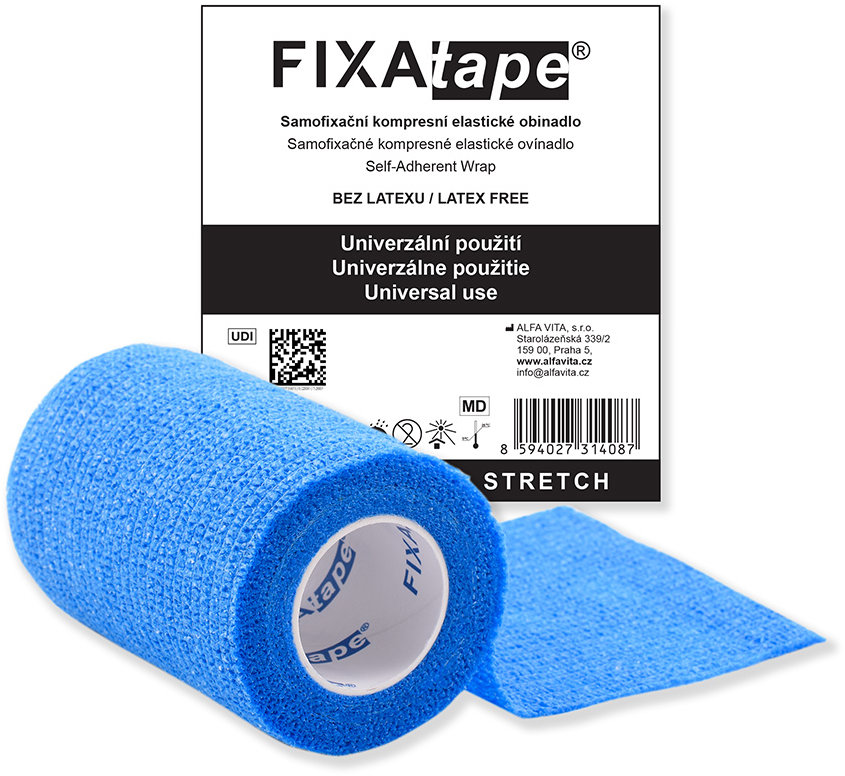 FIXAtape Stretch 7,5 × 450 cm modré