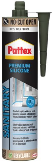 PATTEX Premium sanitárny silikón biely 280 ml