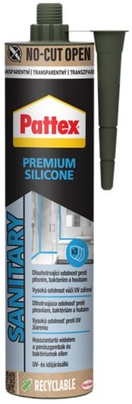 PATTEX Premium sanitárny silikón transparentný 280 ml