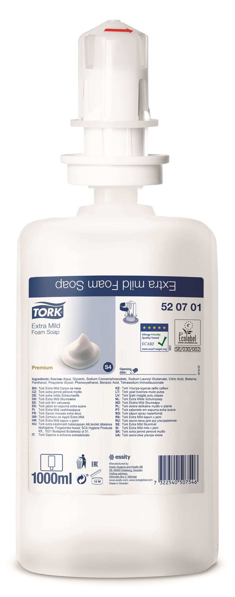 TORK Penové mydlo jemné S4 1 l