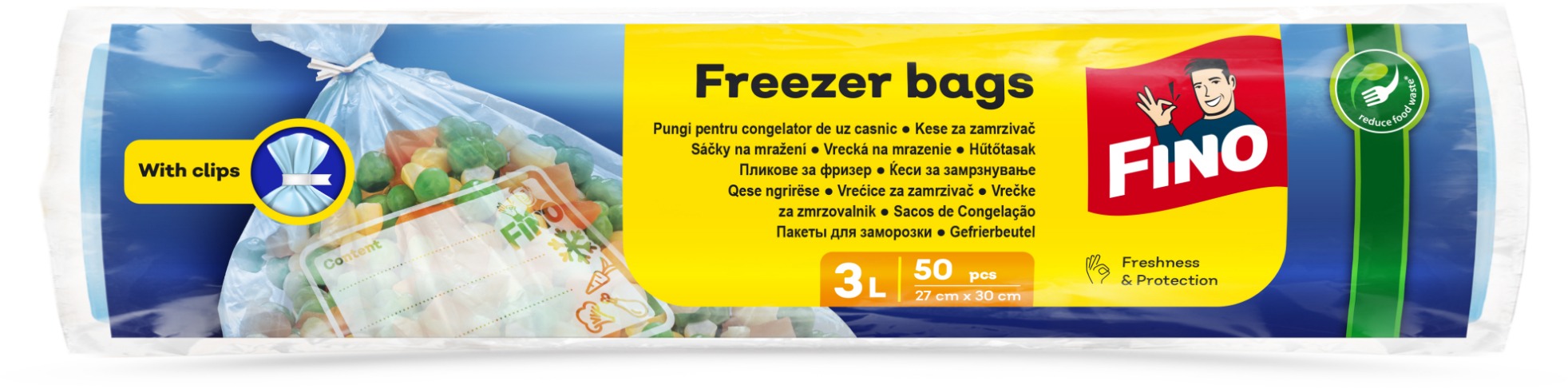 FINO Vrecká na mrazenie 3 l 50 ks