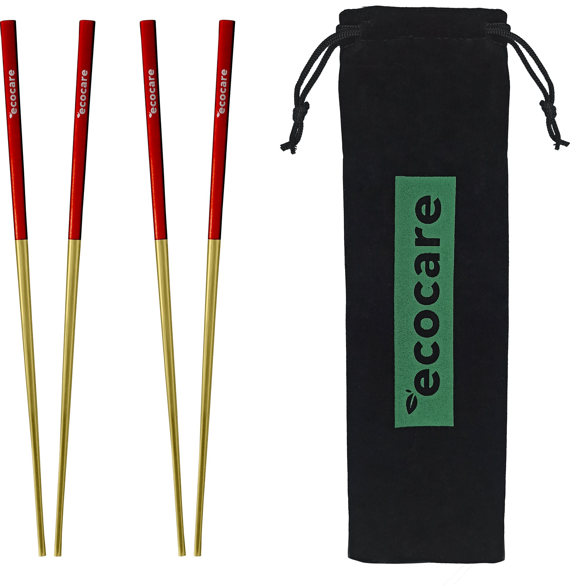 ECOCARE Kovové paličky s obalom Gold-Red 4 ks