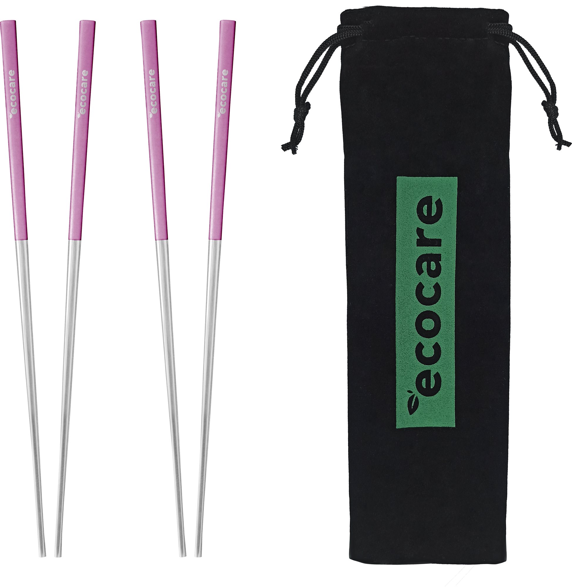 ECOCARE Kovové Paličky s Obalom Silver-Pink 4 ks
