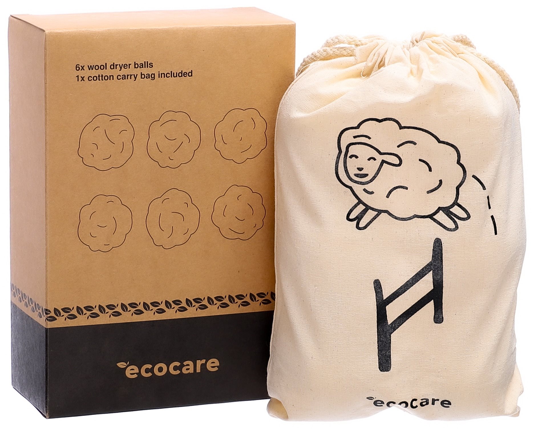 ECOCARE Guľa z vlny do sušičky bielizne 6 ks