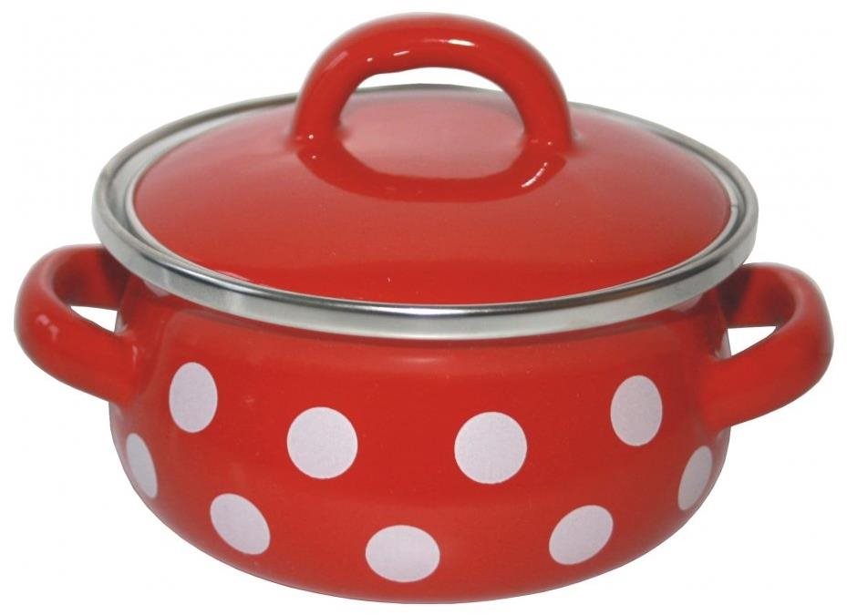 Metalac Červená bodka, Elegant s pokrievkou 12 cm, 0,8 l