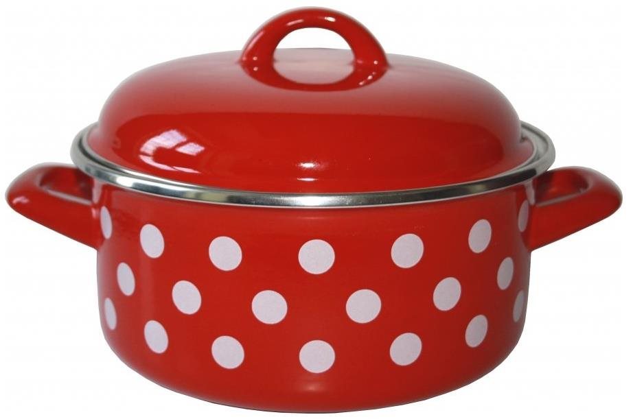 Metalac kastról Červená bodka, Standard s pokrievkou 16 cm, 1,5 l