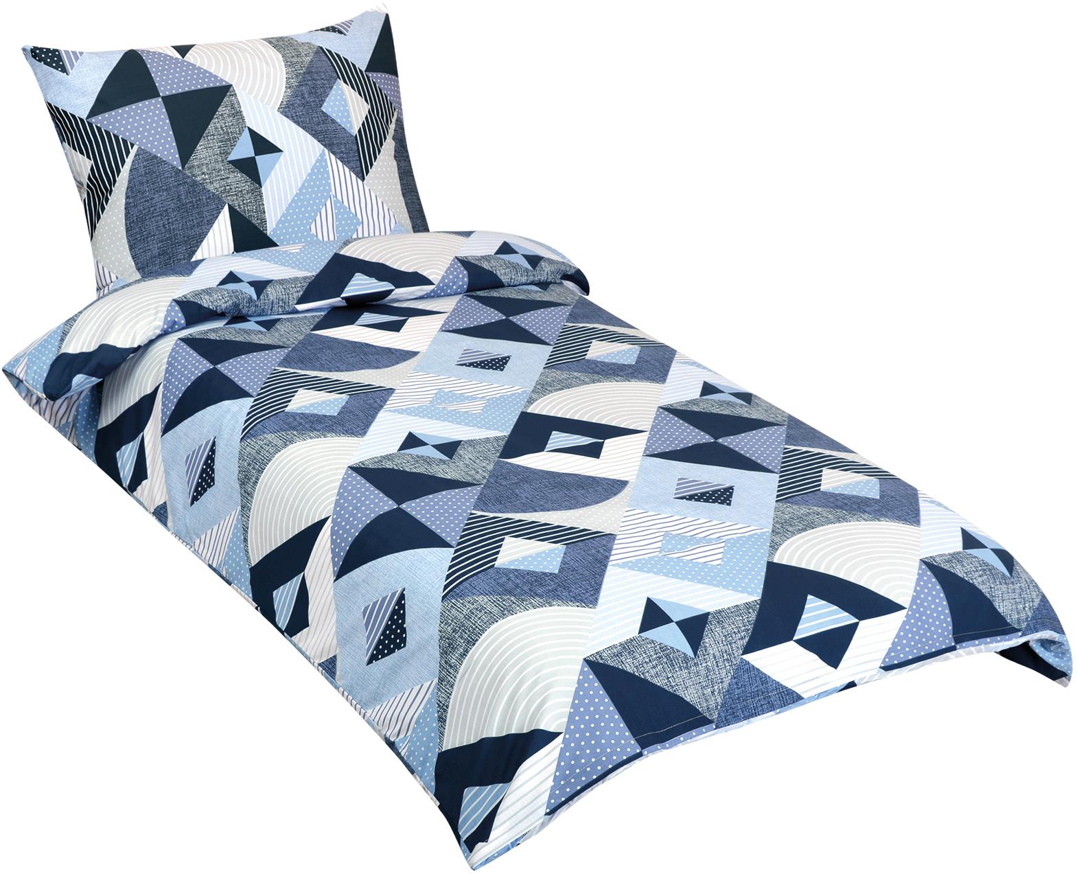 Bellatex bavlna, geometria modrá, 140 × 220, 70 × 90