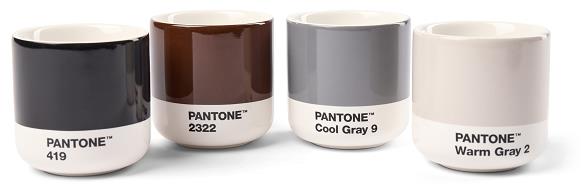 PANTONE Macchiato hrnček súprava 4 ks – Warm Gray, Cool Gray, Brown, Black