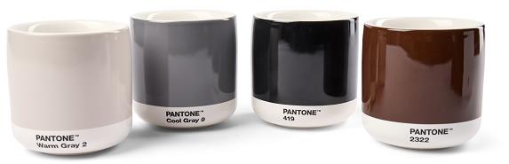 PANTONE Latte termo hrnček sada 4 ks – Warm Gray, Cool Gray, Brown, Black