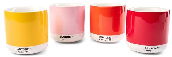 PANTONE Latte termo hrnček sada 4 ks – Yellow, Red, Orange, Light Pink