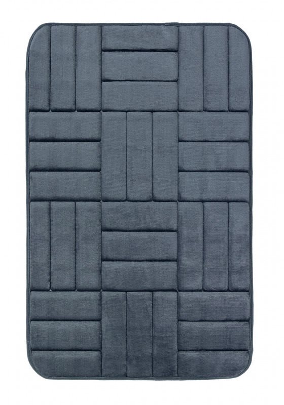 Protišmyková kúpeľňová predložka 3D 667 dark grey 50 × 80 cm