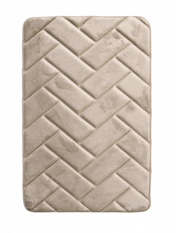 Protišmyková kúpeľňová predložka 3D 7288 beige 50 × 80 cm