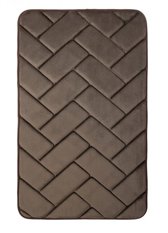 Protišmyková kúpeľňová predložka 3D 7288 coffee 50 × 80 cm