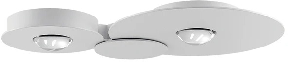 Lodes Bugia Double LED Prisadené stropné svietidlo 2× 15 W, 52,5 cm, biele, stmievateľné