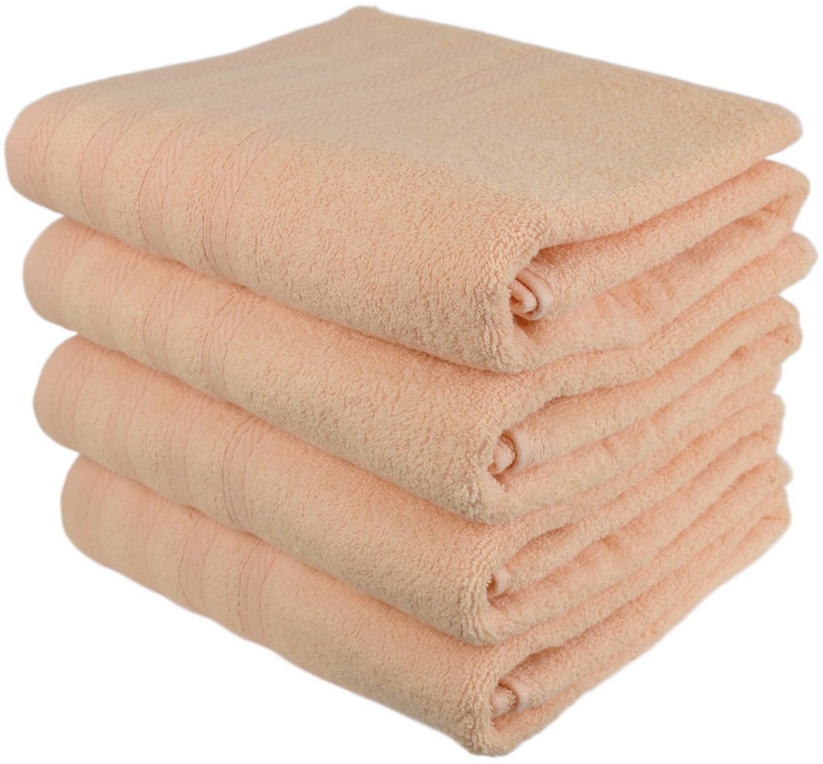 DOMMIO Uni Súprava froté osušiek 70 × 130 cm 4 ks lososové