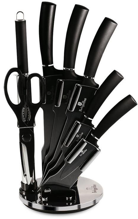 BERLINGERHAUS Sada nožov v stojane 8 ks Black Silver Collection