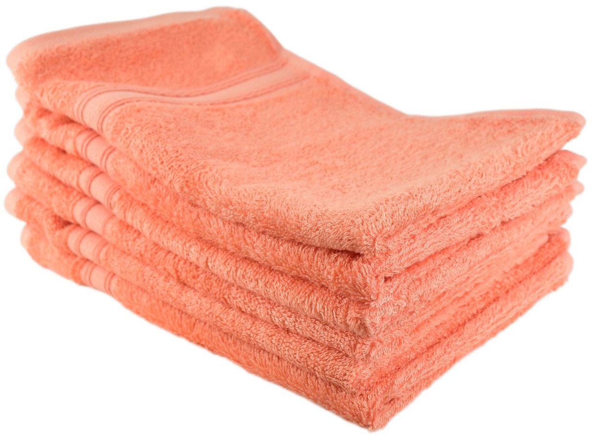 BerryHome Sada bambusových uterákov na ruky 6 ks 30 × 50 cm, lososová