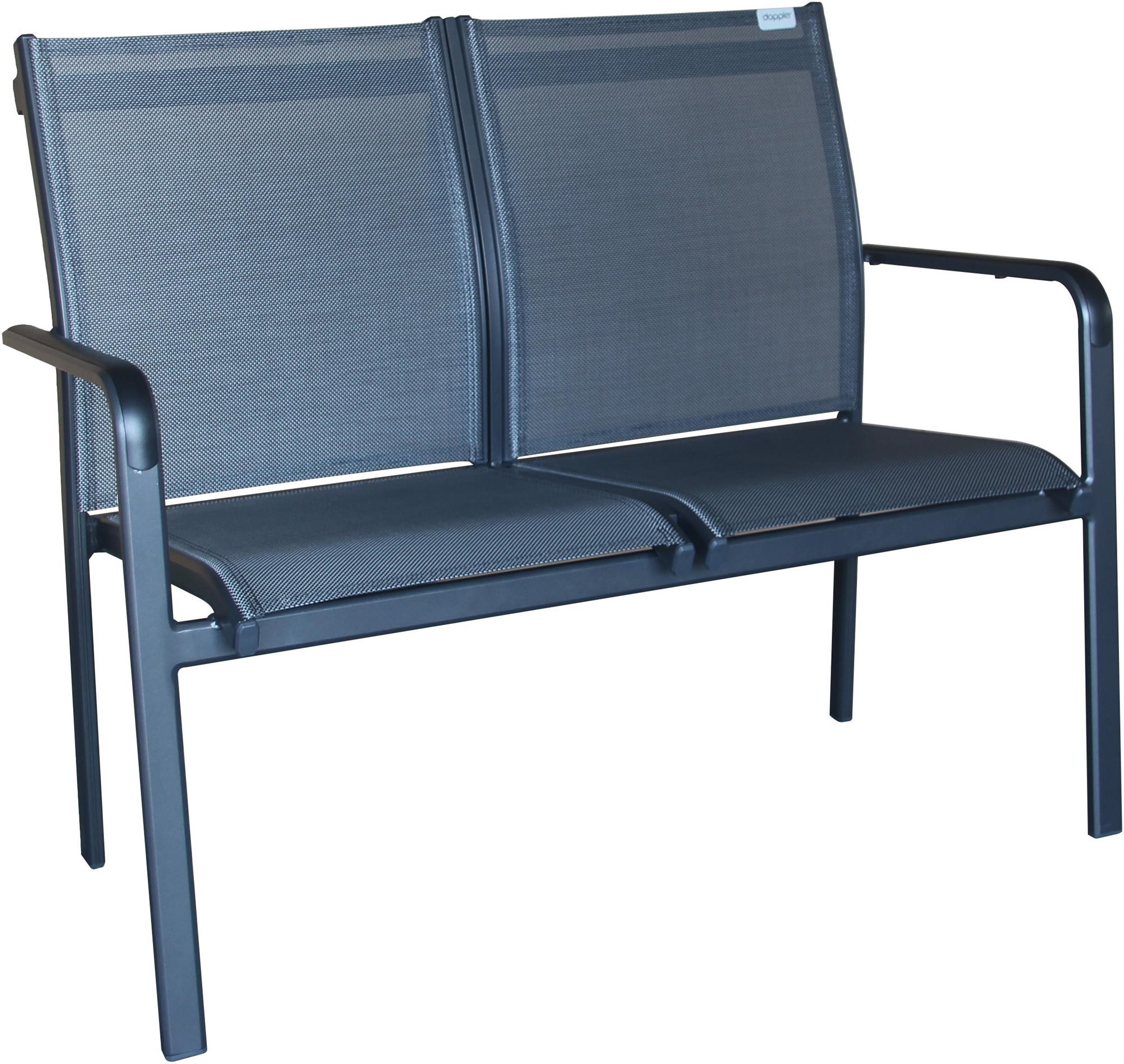 Doppler Lavica Expert Plus 2-sed. antr./čiernostrieborná