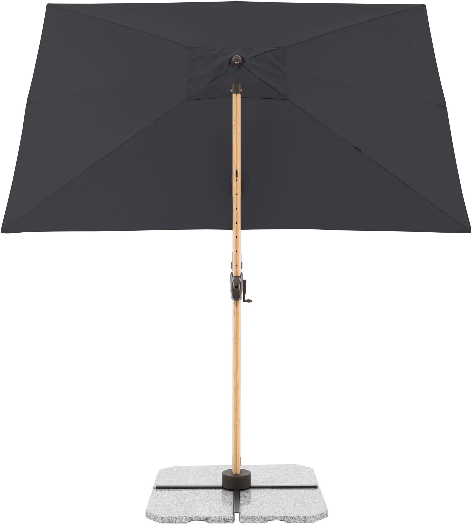 DOPPLER Slnečník záhradný ALU WOOD AX, 220 × 300 cm D-840, antracit