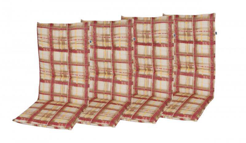 Doppler CLASSIC 9017 súprava 4 ks – podušky na kreslá a stoličky, vysoké