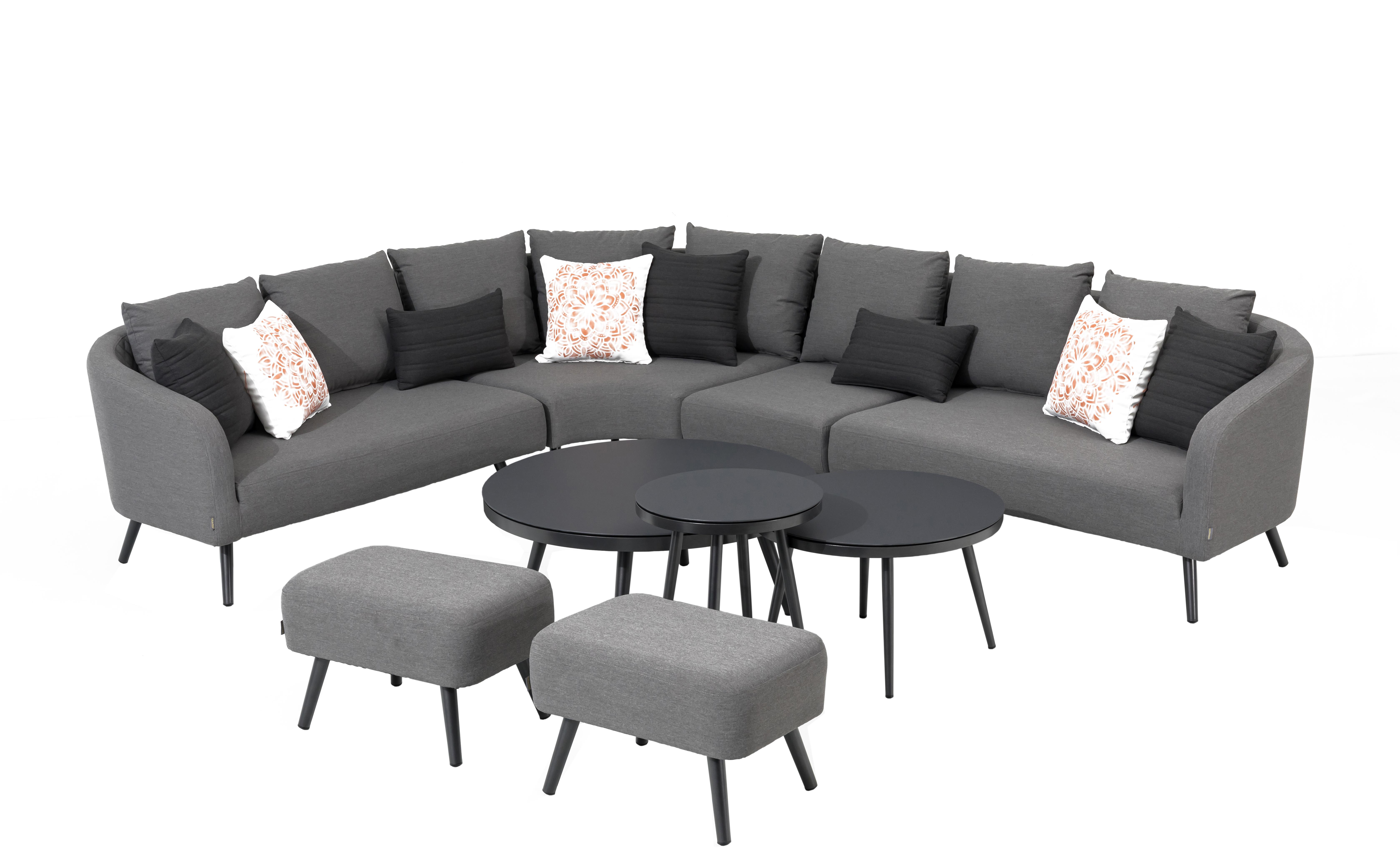 DOPPLER Set záhradného nábytku Melia, sivý