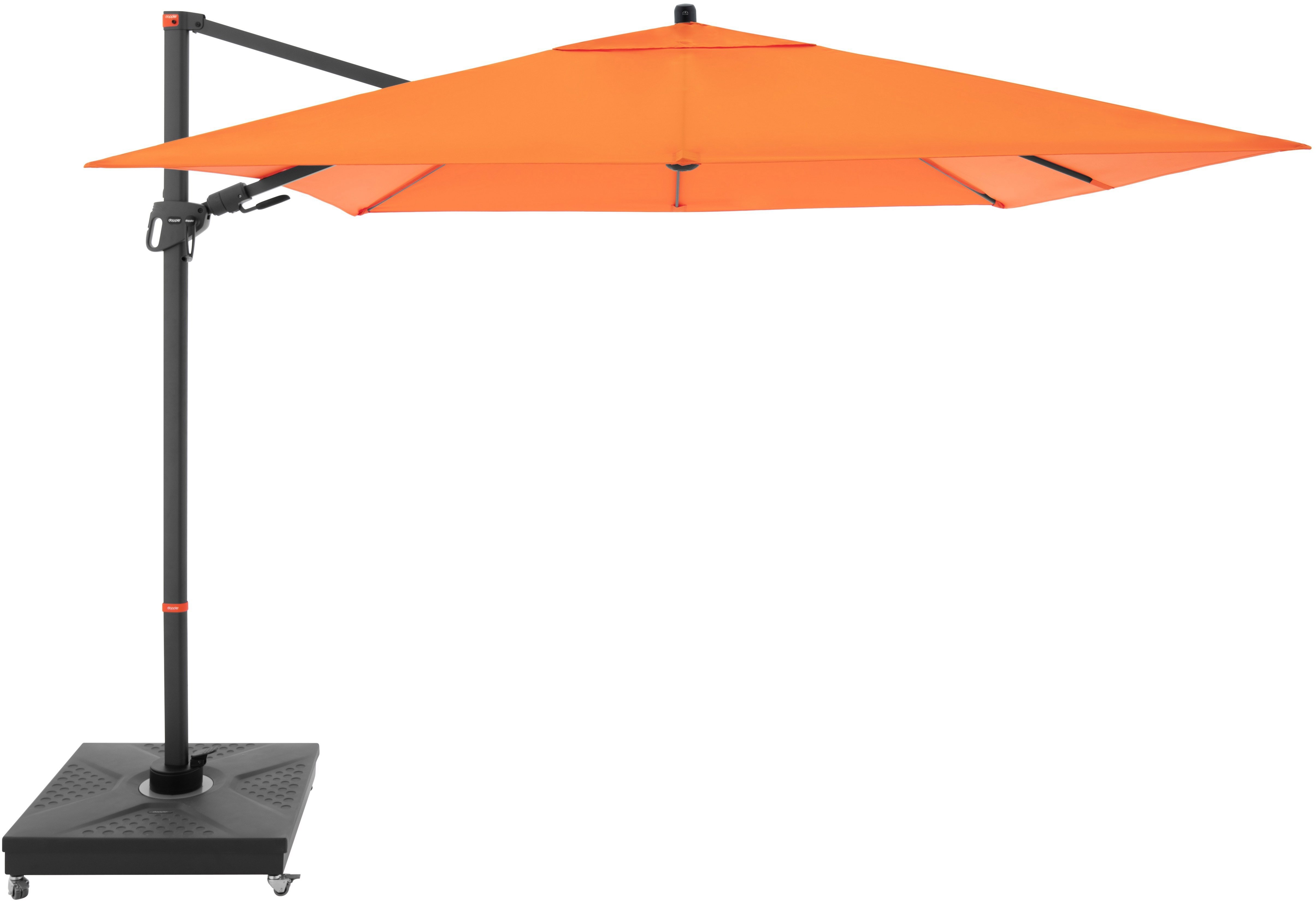DOPPLER Slnečník záhradný myZone 280 × 280 cm, oranžový